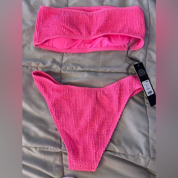 Pink bandeau bikini Fashion Nova - Picture 3 of 3